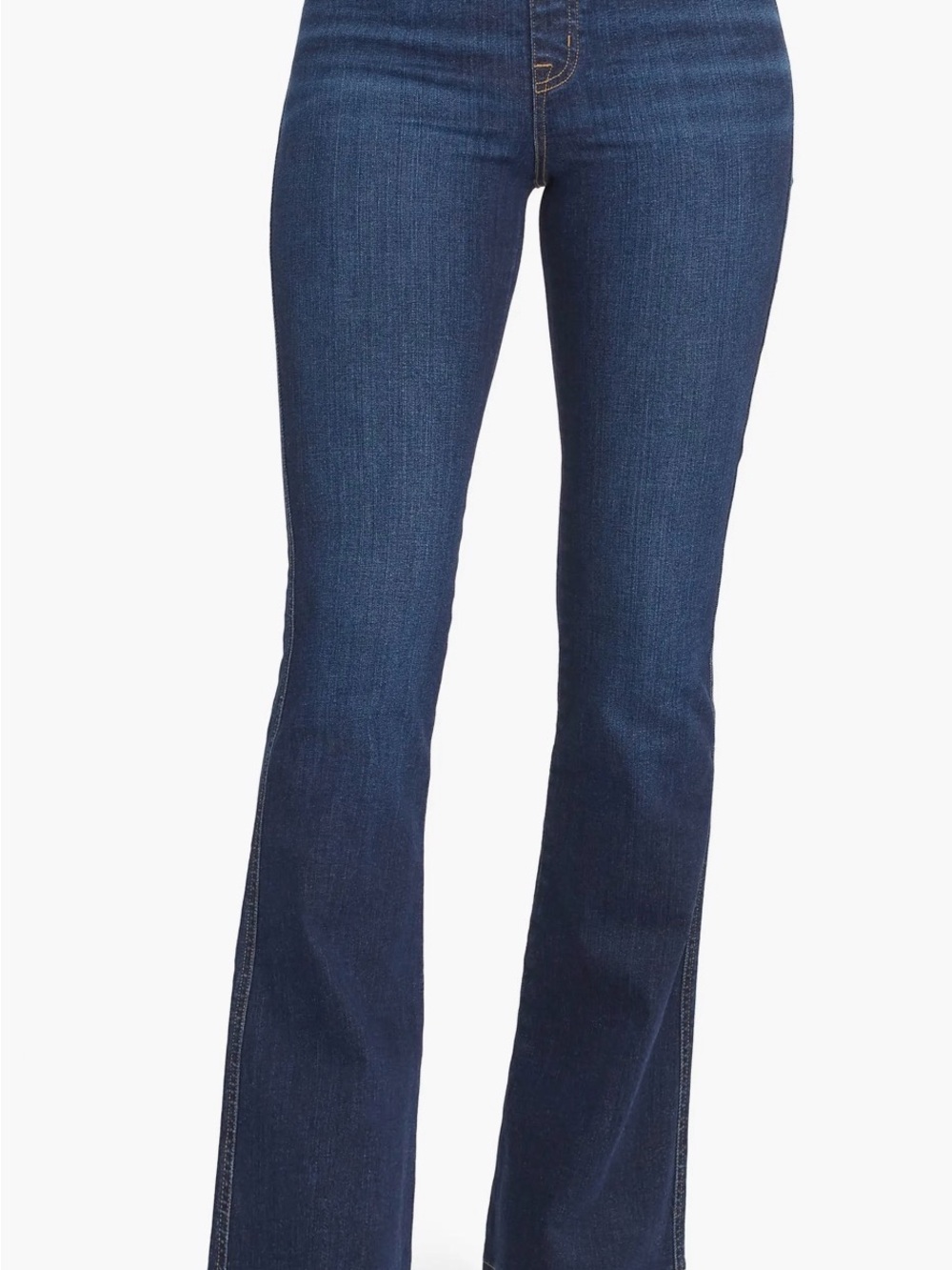 SPANX Classic High-Rise Flare Jeans in Dark Blue